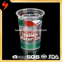 Cofre plástico descartável do congelador do recipiente de alimento 300ml